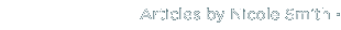Articles by Nicole Smith
